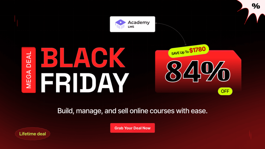 Academy LMS Black Friday Deals Banner. 1 1