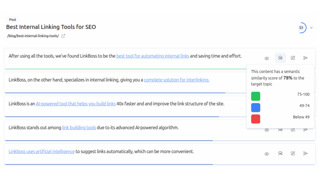 sentence suggestion with semantic similarity