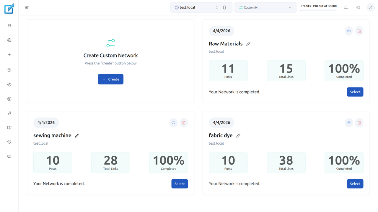 Create Button inside LinkBoss Custom Network tool for Advanced Siloing