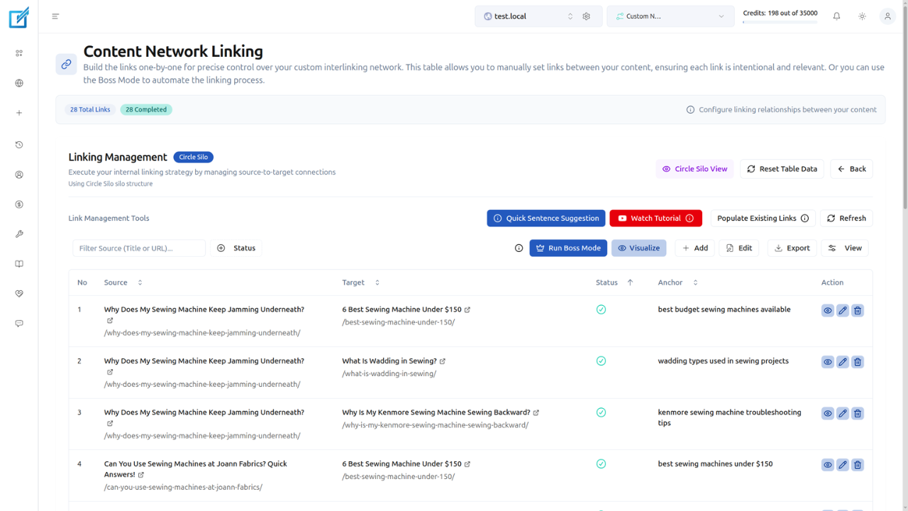 Boss Mode button of LinkBoss Custom Network tool